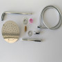 Shower Kit Round 2 Complete Arm Overhead shower water outlet Lace PVC Bathroom
