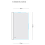 Ogomondo Box Corner Shower Unit 3 Sides Crystal Screen Printed Hardened 70x120x70 Right