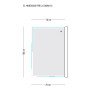 Ogomondo Box Corner Shower Unit 3 Sides Crystal Screen Printed Hardened 70x100x70 Left