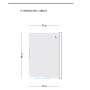 Ogomondo Box Corner Shower Unit 3 Sides Crystal Screen Printed Hardened 70x90x70 Left