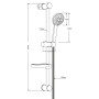Auction Sliding Shower 006 Complete hand shower 3 Functions power H 65 CM