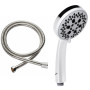 Hand shower 5 Functions power Anticalcare Abs Chrome + Stainless Steel Hose 150 cm Extensible Shower