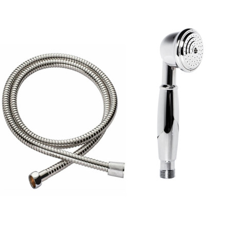 Shower Monogetto Anticalcare Abs Chrome + Stainless Steel Hose 150 cm Extensible Shower