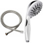 Shower 7 Functions power Anticalcare Abs Chrome + Stainless Steel Hose Extensible 150 cm To Shower