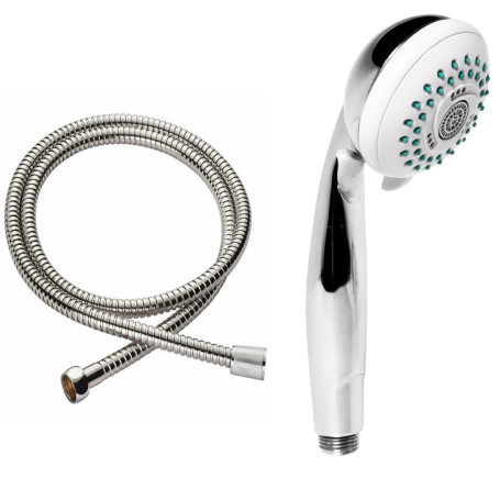 Hand shower 3 power functions Anticalcare Abs Chrome + Stainless Steel Hose 150 cm Extensible Shower