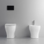 Ogomondo Sanitary Ceramic Floor Vase Dark A + WC + Bidet Seat