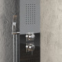 Shower Column 4 Functions 001 Stainless Steel Jet A waterfall 2 Lumbar Hydro Jets L20xP44xH140