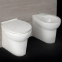 Ogomondo Sanitari Ceramica Dark A Pavimento Vaso WC Bidet Sedile 