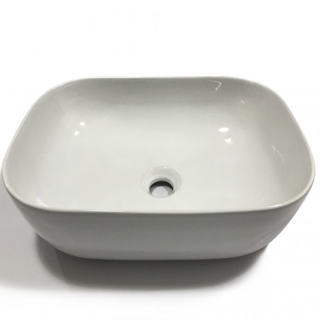 Sink From Supporting Ceramic White Rectangular Sink Basin Furniture 45,5x32,5x13,5 Cm