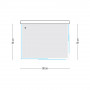 Ogomondo Box Corner Shower Unit 3 Sides Transparent Crystal Hardened 70x90x70