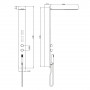 Shower Column Stainless Steel 011 For Cash Lucida 3 Functions 2 Lumbar Hydro Jets P50xL12xH140