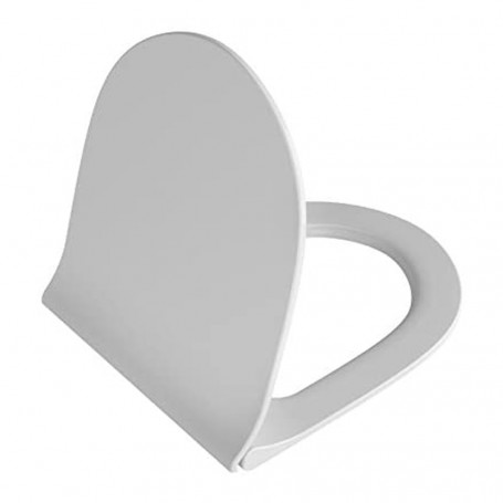 Toilet Seat Cover Water Tablet Universal Vase White Polypropylene PP System Soft Closing Bathroom