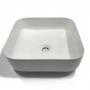 Lavabo Da Appoggio Ceramica Bianco Quadrato Lavandino Bagno 38,5x38,5x14 Cm