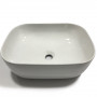 Lavabo Da Appoggio Ceramica Bianco Rettangolare Arredo Bagno 45,5x32,5x13,5Cm