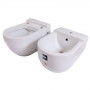 Sanitari Sospesi in Ceramica Vaso WC + Bidet Axa ONE con Sedile Incluso