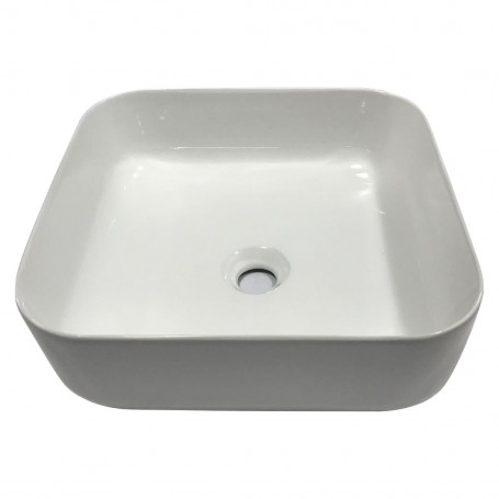 Sink From Supporting Ceramic White Sink Square Kitchen Sink Furniture 38,5x38,5x14 Cm