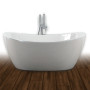 Bathtub Free Standing Acrylic 004 Glossy White Oval