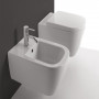 Ceramic Sanitary suspended Vase + WC + Bidet Seat Made in Italy With / Without Brackets