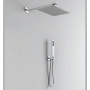 Rectangular Shower Kit 2 Complete Overhead Arm Water outlet shower Lace PVC Bathroom