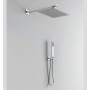 Rectangular Shower Kit 1 Complete Arm Overhead shower water outlet Lace PVC Bathroom