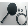 Round Shower Kit BLACK Arm Overhead shower water outlet Lace PVC Bathroom