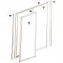Sliding Shower Door Slide Box for Niche Two Ante Crystal Hardened Various Sizes