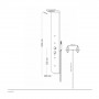 005B Stainless Steel Shower Column 3 Functions 4 Hydro Jets Lumbar L20xP50xH150