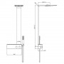 Shower Column 015 Brushed Stainless Steel 2 Top Features Stainless Steel L40xP42xH120