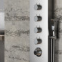 004 Thermostatic Shower Column Stainless Steel 4 Functions A waterfall jet nozzles 2 Lumbar Hydro L20xP44xH165