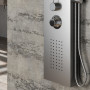 004 Thermostatic Shower Column Stainless Steel 4 Functions A waterfall jet nozzles 2 Lumbar Hydro L20xP44xH165