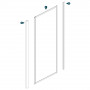 Ogomondo Fixed Side for Shower Boxes Slide Crystal Hardened White