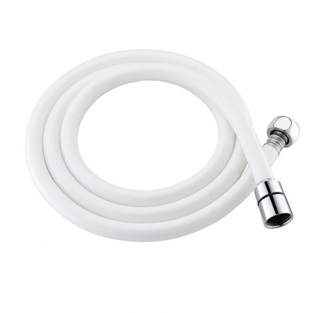 Tubo Flessibile White In PVC Bianco Per Doccia Lunghezza cm 200 2 Metri