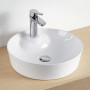 Sink From Supporting Ceramic White Round Sink Basin Furniture 43x43x12 cm