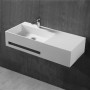 Sink From Supporting Ceramic White Rectangular Sink Basin Furniture 50x39x13 cm