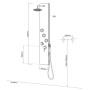 Aluminum Shower Column 018 3 Functions 3 Lumbar Hydro Jets With Crystal L25xP46xH130