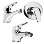 Tris Sink Mixer Faucet Bath + Bidet + Mixer Shower Chrome to Cash M