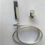 Kit Shower set Brass Chrome Support Full Socket Water With Hose And Shower Head Oval