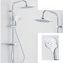 Shower Column Equipped 009 chrome plated brass, 2 functions shower head shower panel