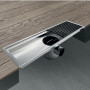 Channel channel Linear floor drain Tile Shower Full steel duct