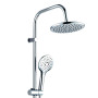 Shower Column Equipped 008 chrome plated brass, 2 functions shower head Tondo hand shower