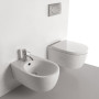 Ceramic Sanitary suspended Vase + WC + Bidet Seat WITHOUT BRIDA With / Without Brackets