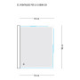 Ogomondo Box Corner Shower Unit 3 Sides Crystal Screen Printed Hardened 70x90x70 Right