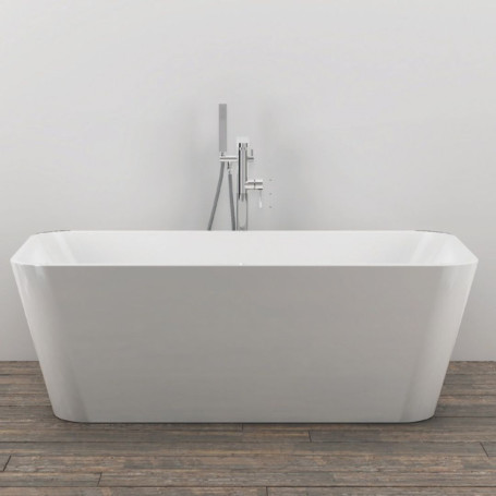Bathtub Free Standing 003 Acrylic Gloss White Rectangular
