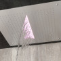 Soffione Doccia LED a Soffitto Installazione Da Incasso Con Cascata Acciaio Inox Quadro