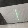 Soffione Doccia LED a Soffitto Installazione Da Incasso Con Cascata Acciaio Inox Quadro