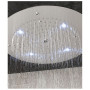 Soffione Doccia LED a Soffitto Installazione Da Incasso Acciaio Inox Tondo