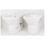 Coppia di Sanitari in Ceramica Vaso WC + Bidet a Pavimento Filo Parete Vitra S50