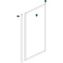 Ogomondo Box Corner Shower Unit 3 Sides Transparent Crystal Hardened 75x75x75