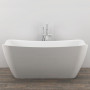Bathtub Free Standing Acrylic Gloss White 007 Rectangular L180Xh72XP83