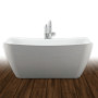 Bathtub Free Standing Acrylic Gloss White 007 Rectangular L180Xh72XP83